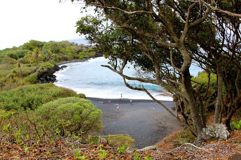Kehena Black Sand Beach, HI view 1