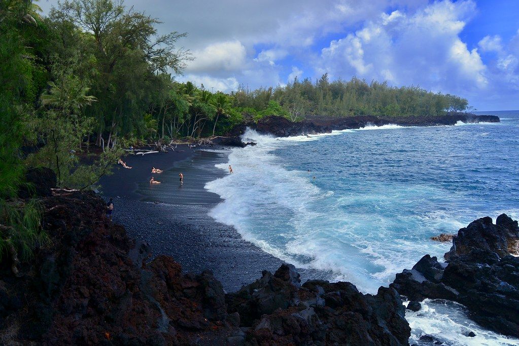 Kehena Black Sand Beach, HI