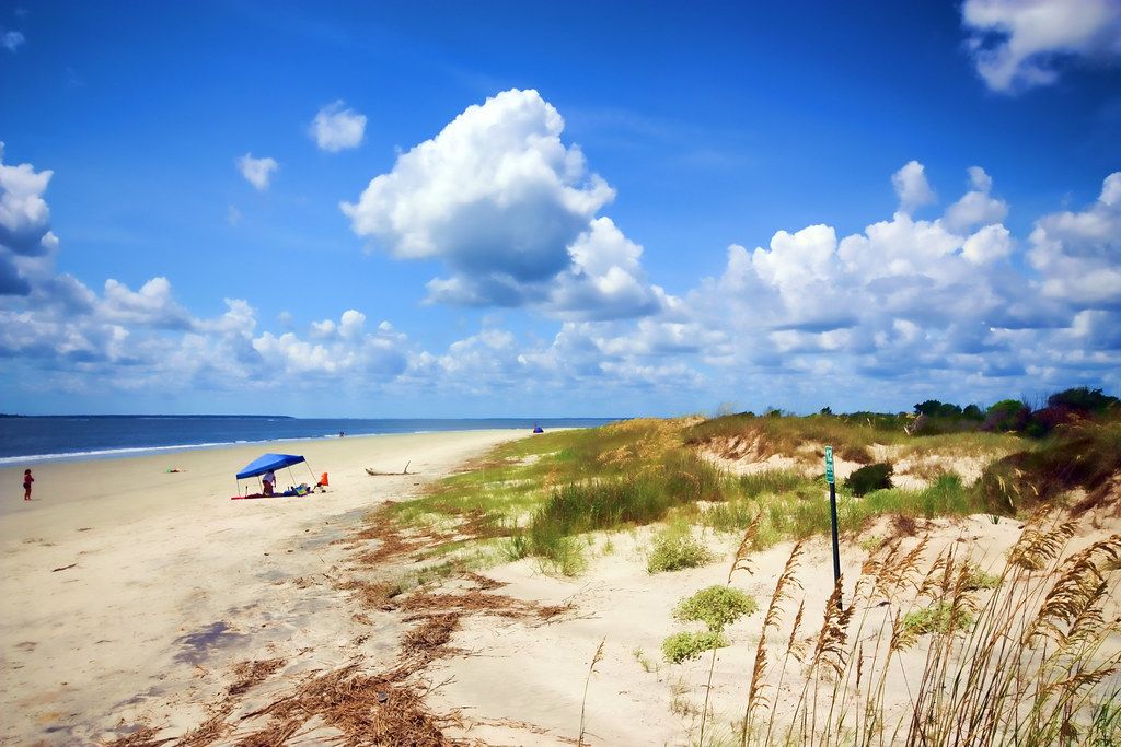 Sharktooth Beach on Jekyll Island, GA view 2